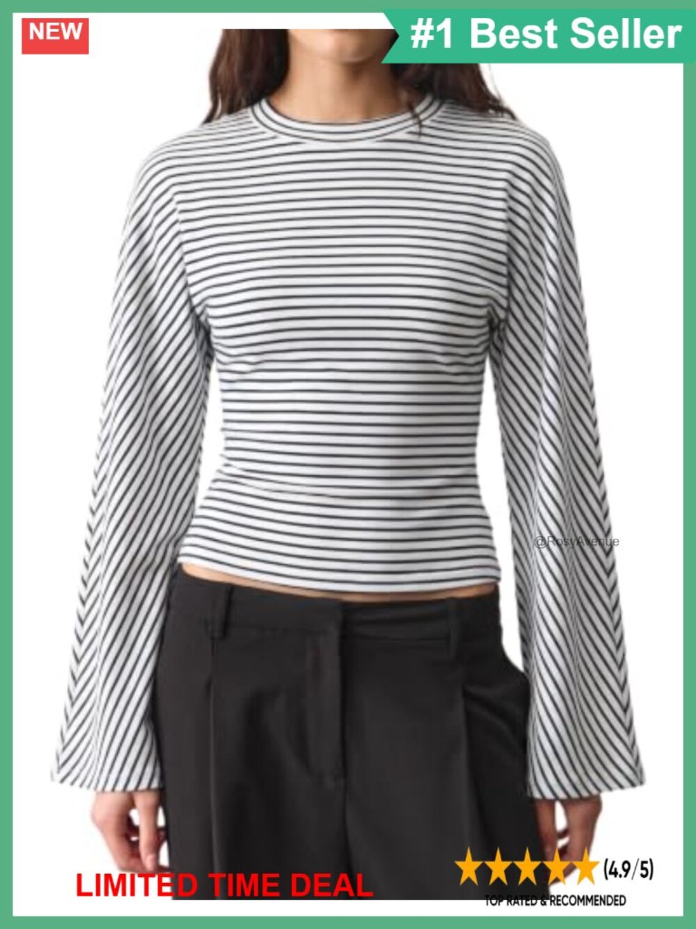 Long Sleeve Crew Neck Cinched Waist Stretch T Shirt Slim Fit Casual Top